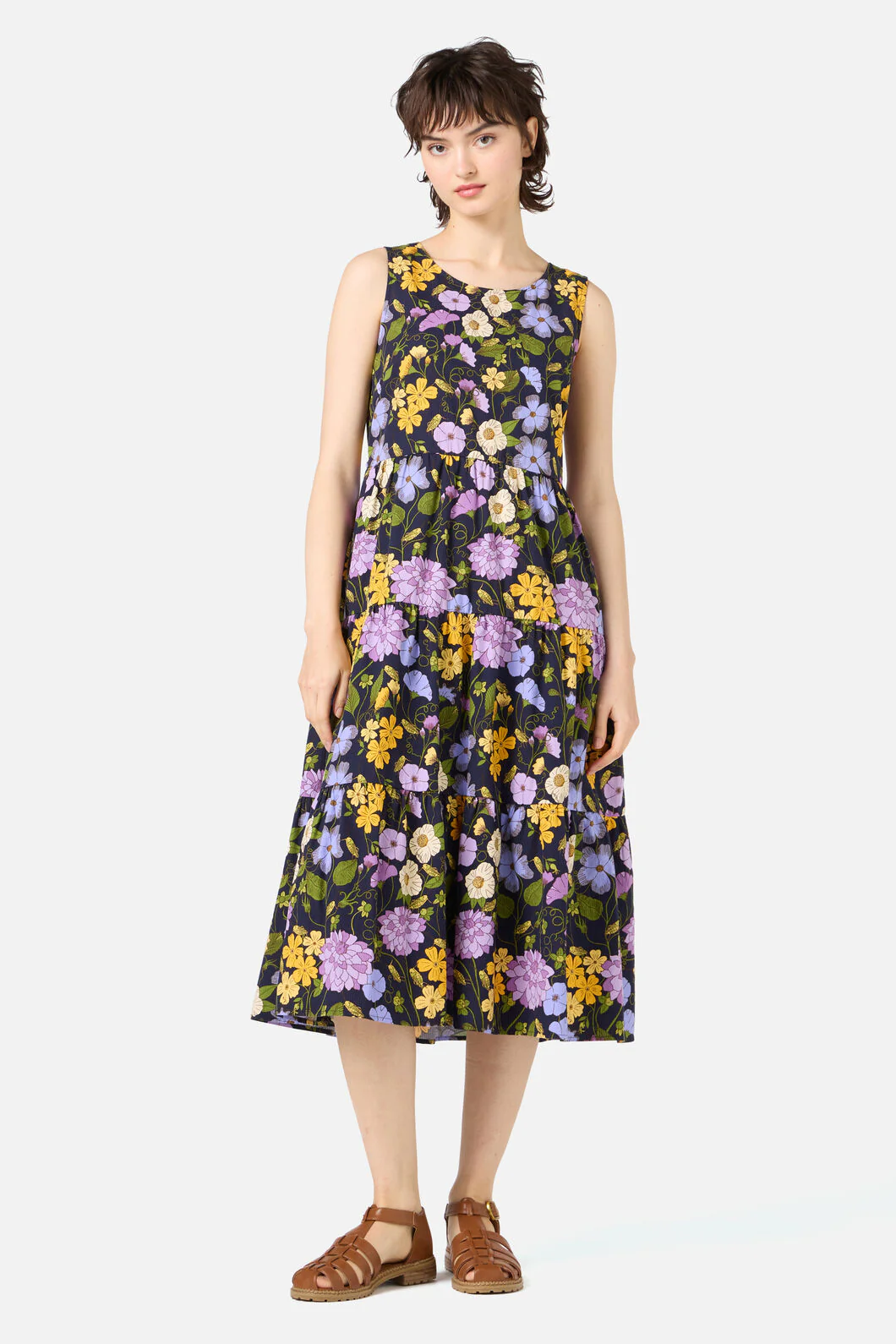 Grasshopper Floral Midi Dress