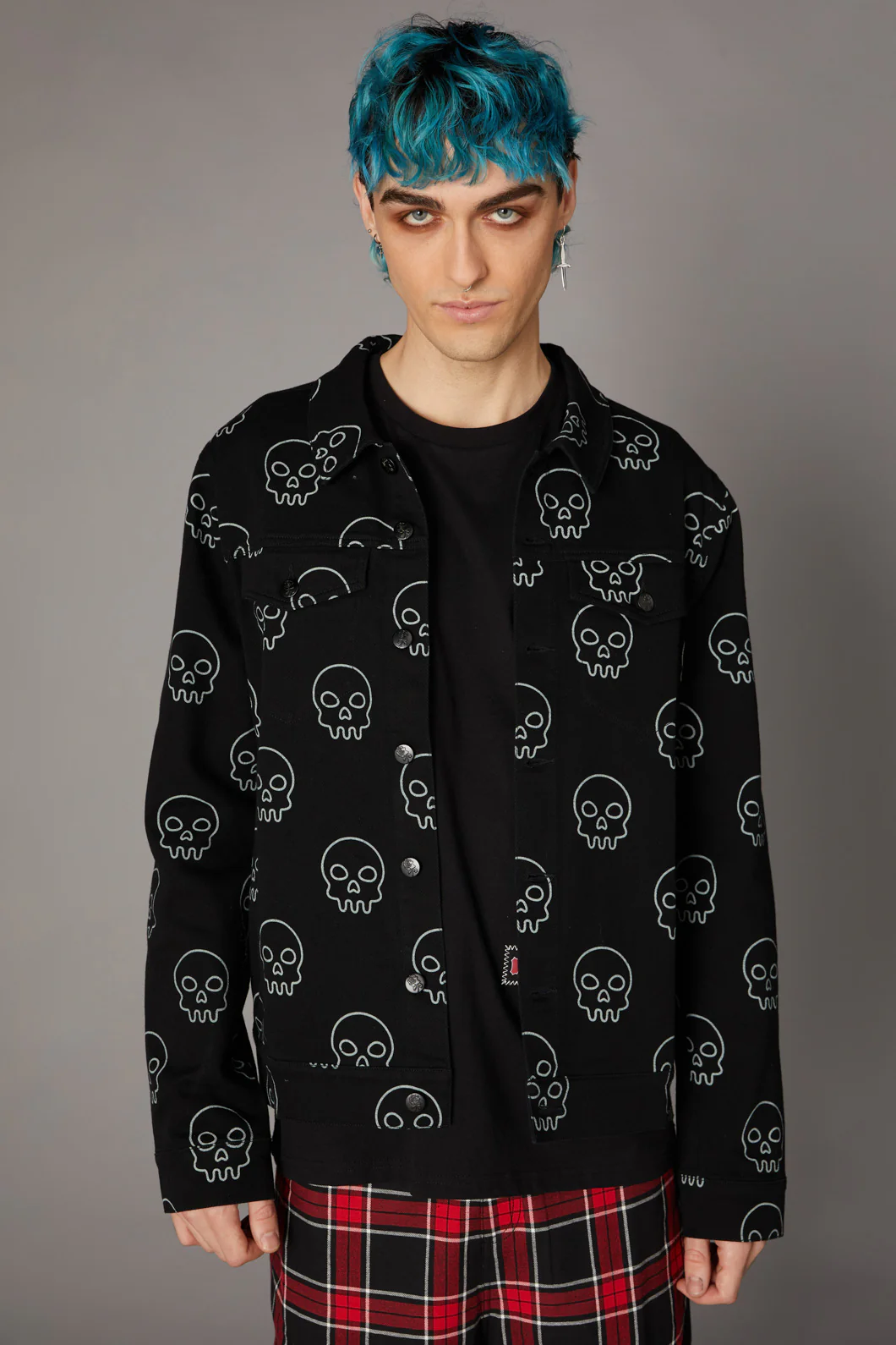 Printed Skull Punk Jacket