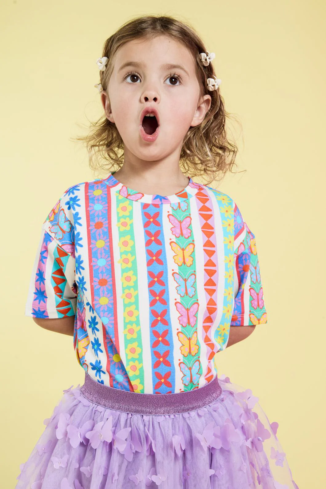 Daisy Stripe Kids SS Tee