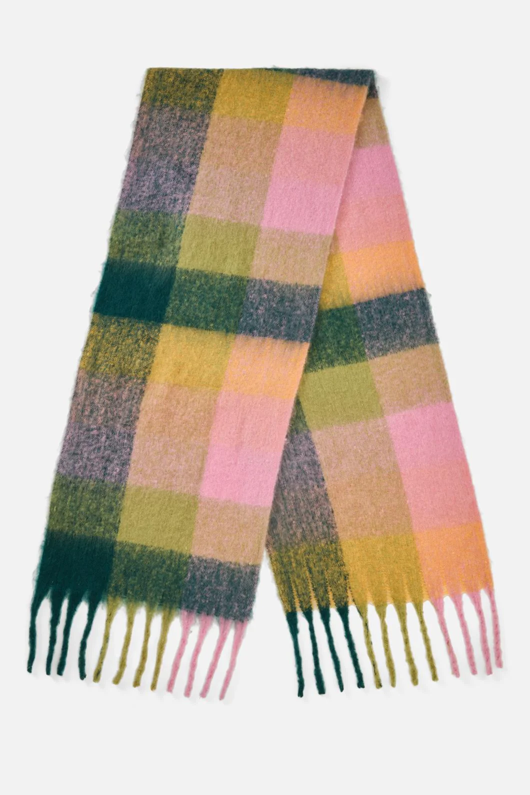 Green Pink Snug Scarf