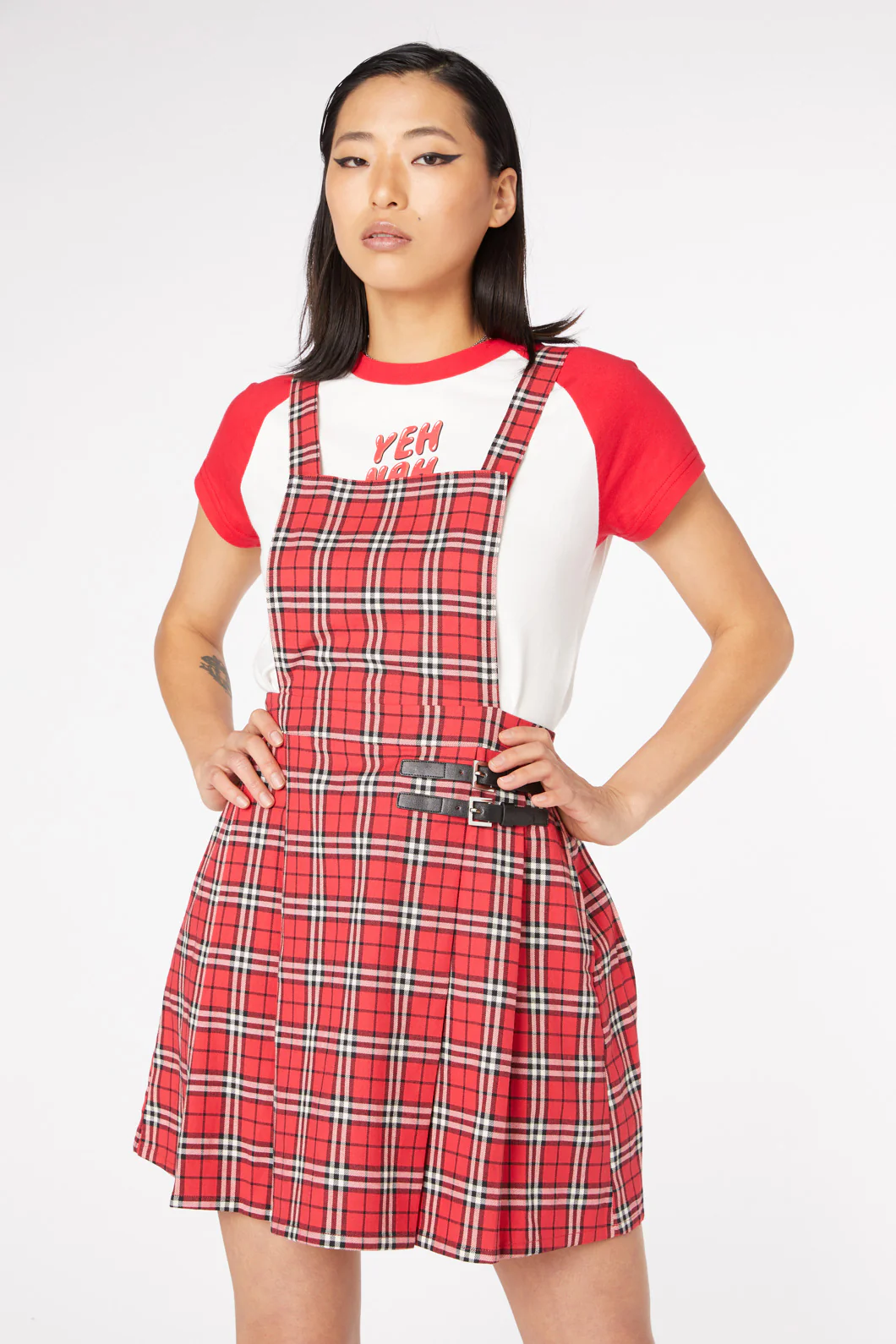Nah Tartan Buckle Pinafore