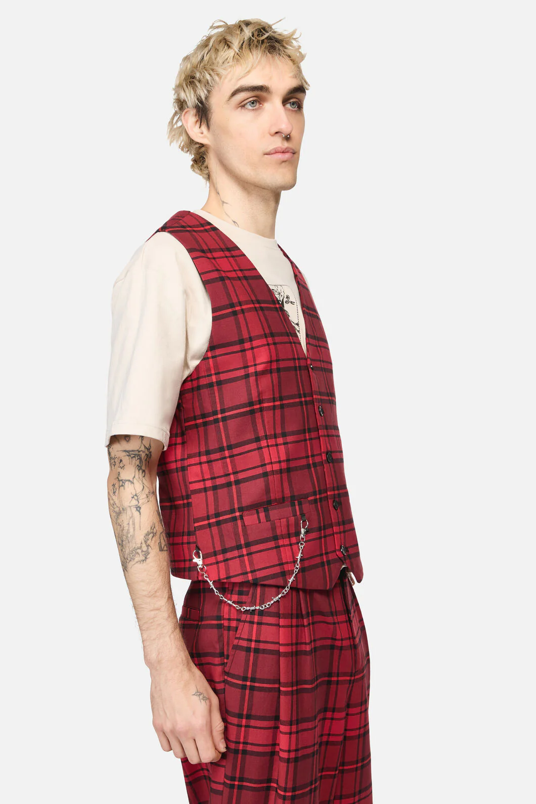 Over It Tartan Vest