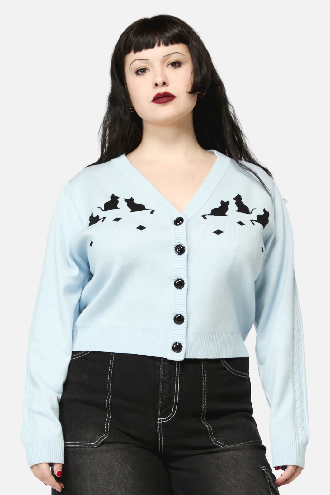 Curve Catkins Cableknit Cardi