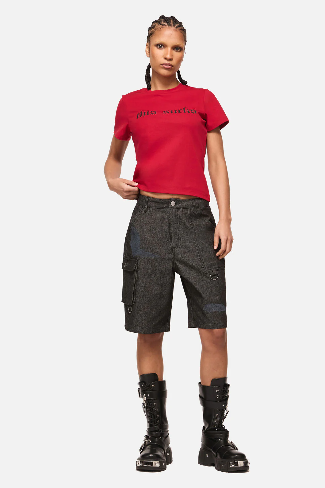 Batz Denim Goth Cargo Short