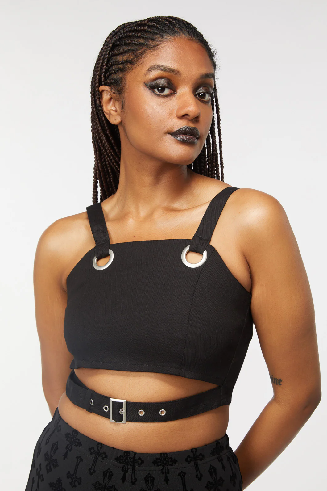 Duality Eyelet Belted Top