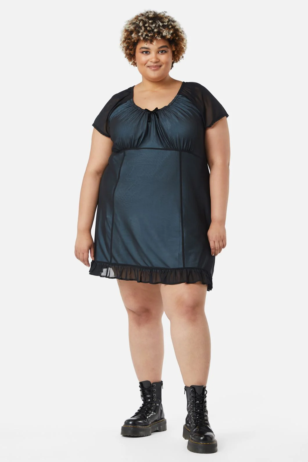 Curve Confess Mesh Mini Dress