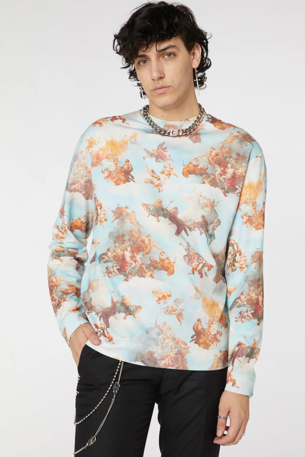 Printed Art Mural Sweater