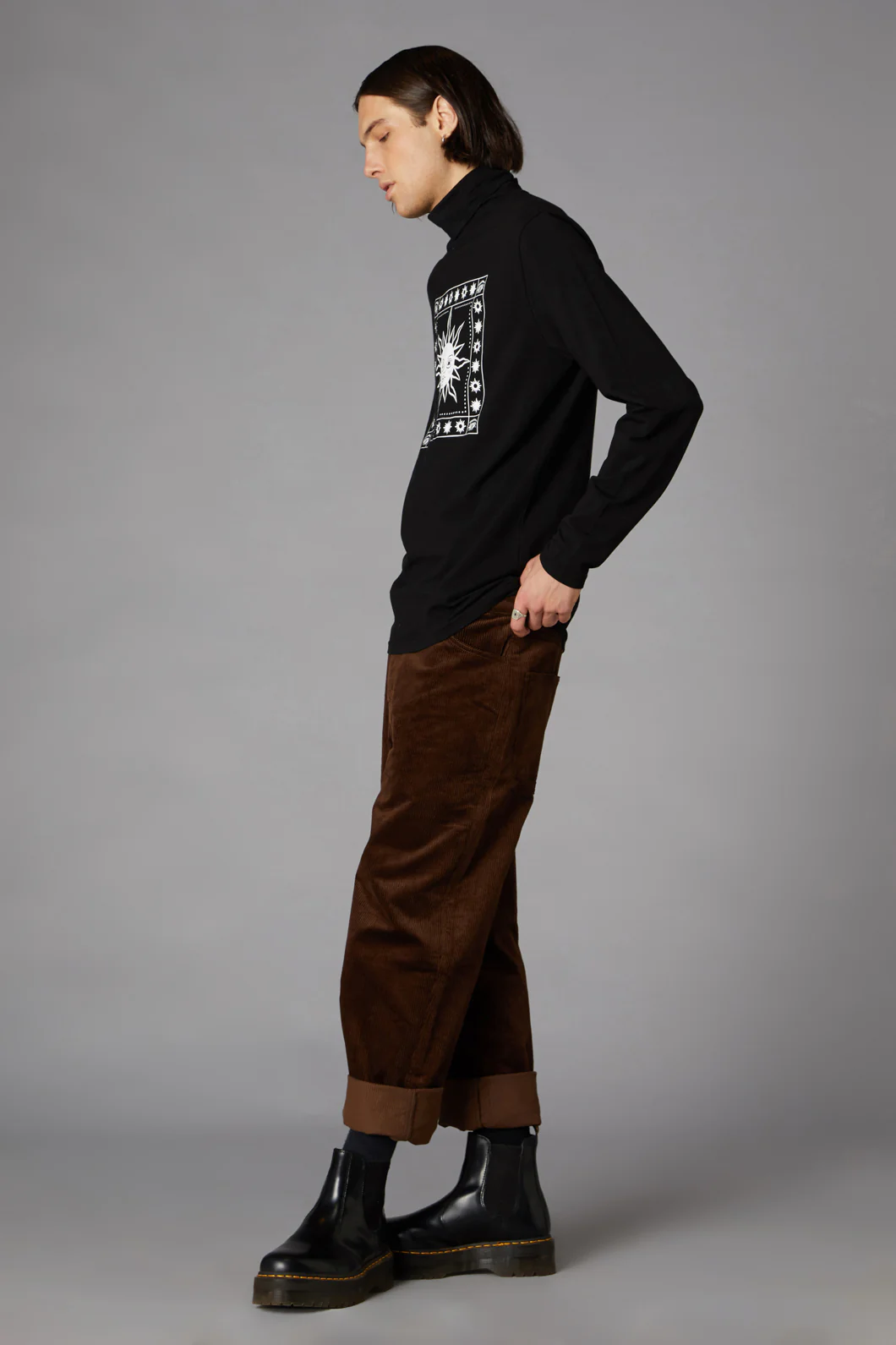 90S Sun Print LS Top