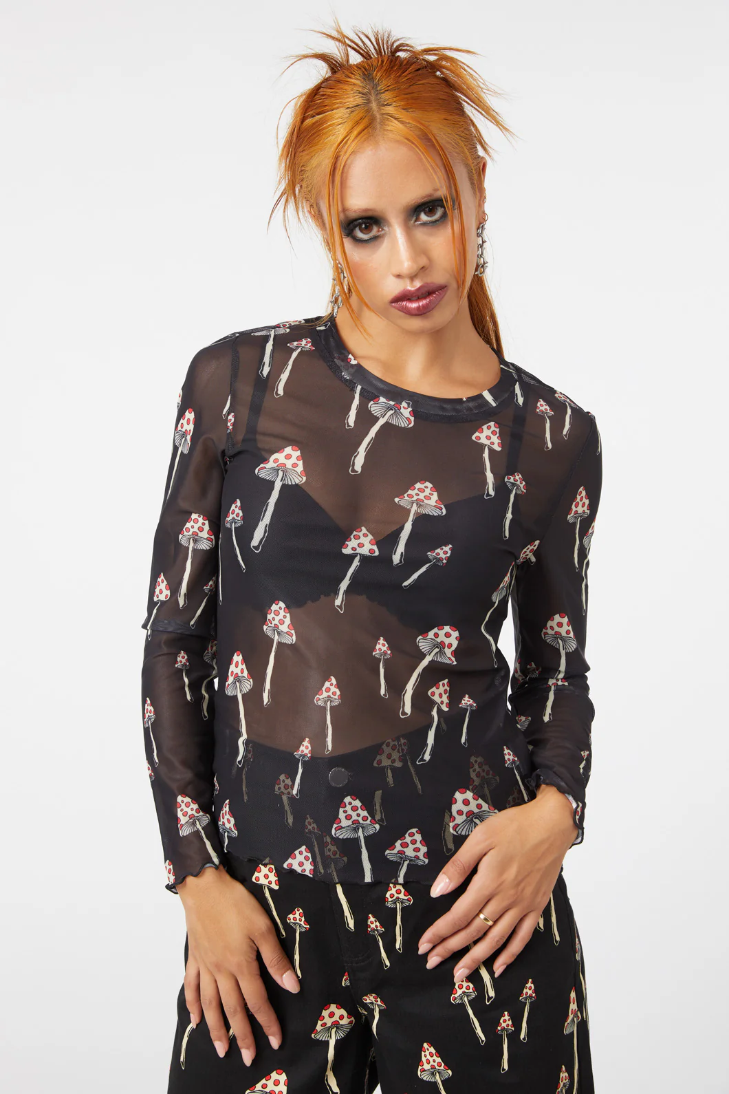 Shroom Mesh Printed Top