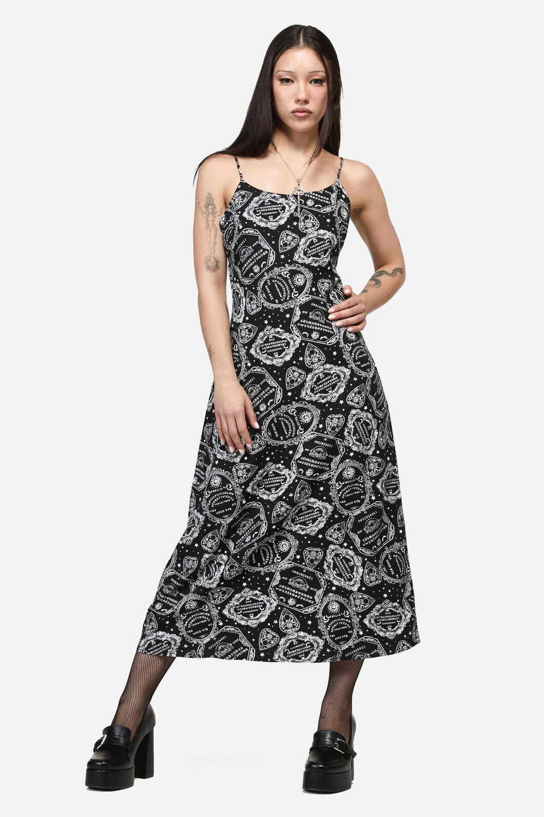 Seance Goth Strap Midi Dress