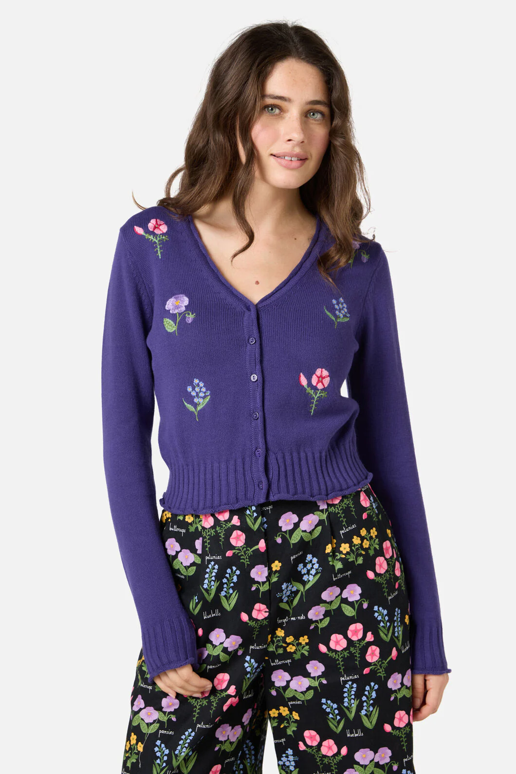 Flower Patch Emb Cardigan