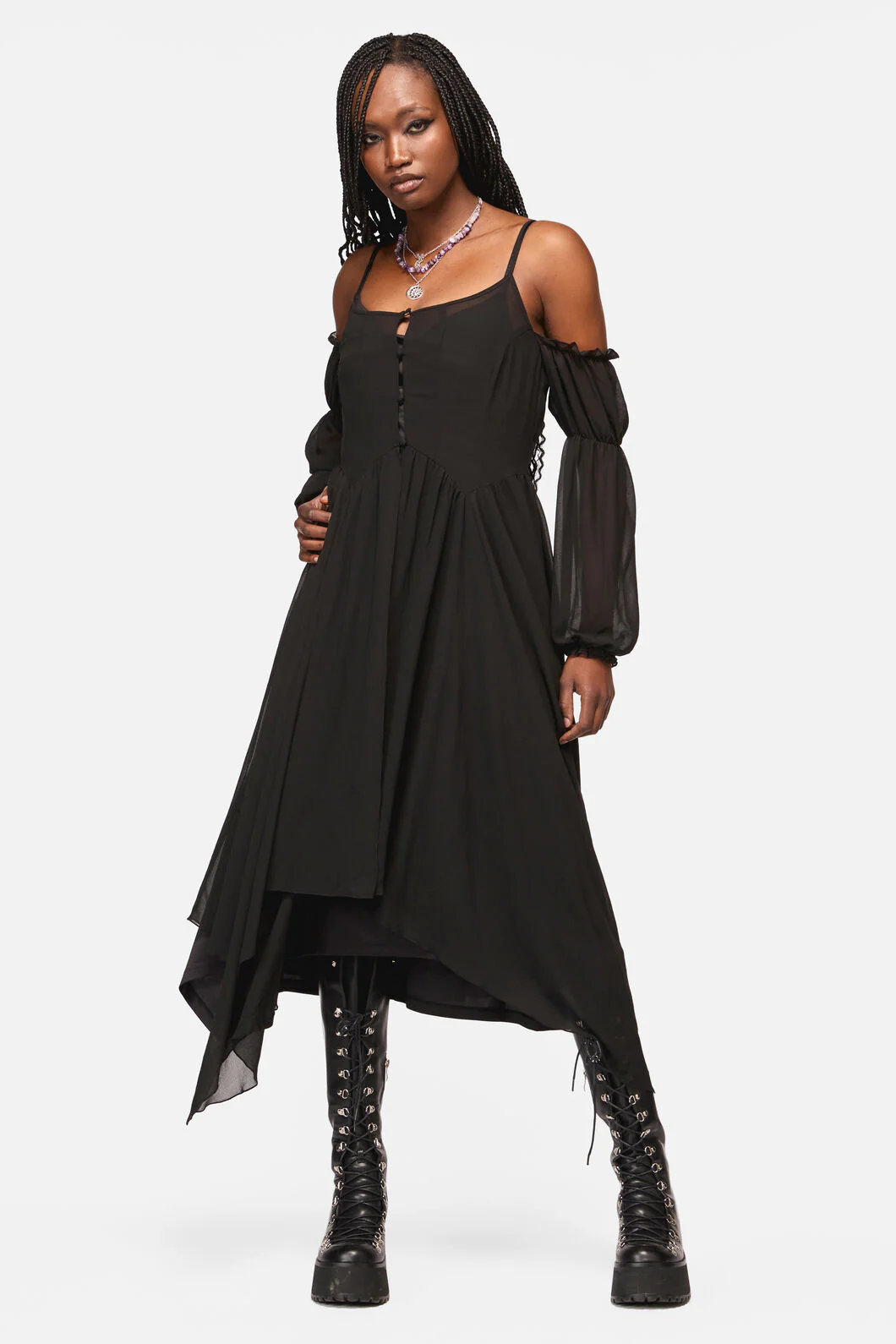 Lolth 2 Piece Goth Layer Dress