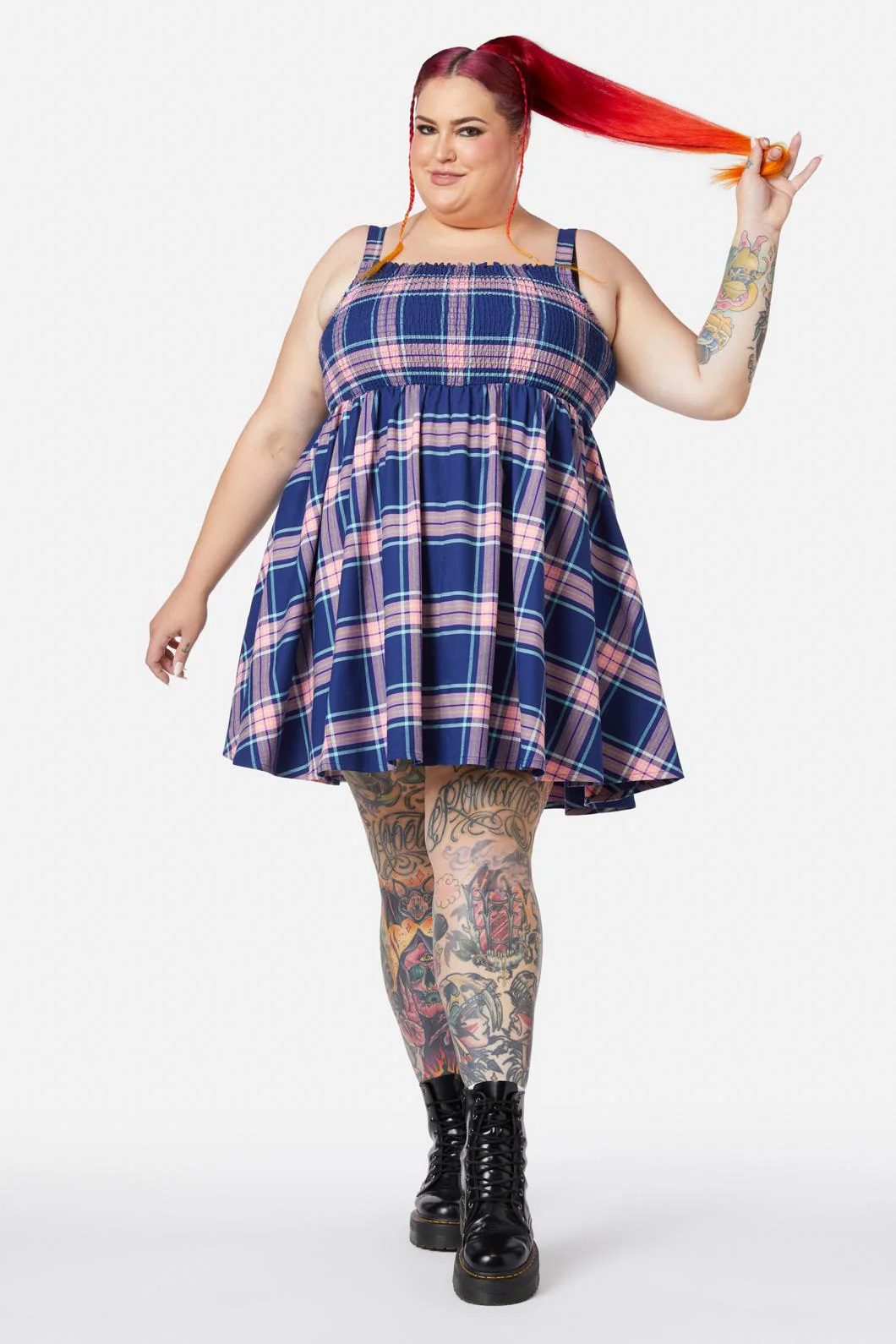 Curve Sandbank Tartan Dress