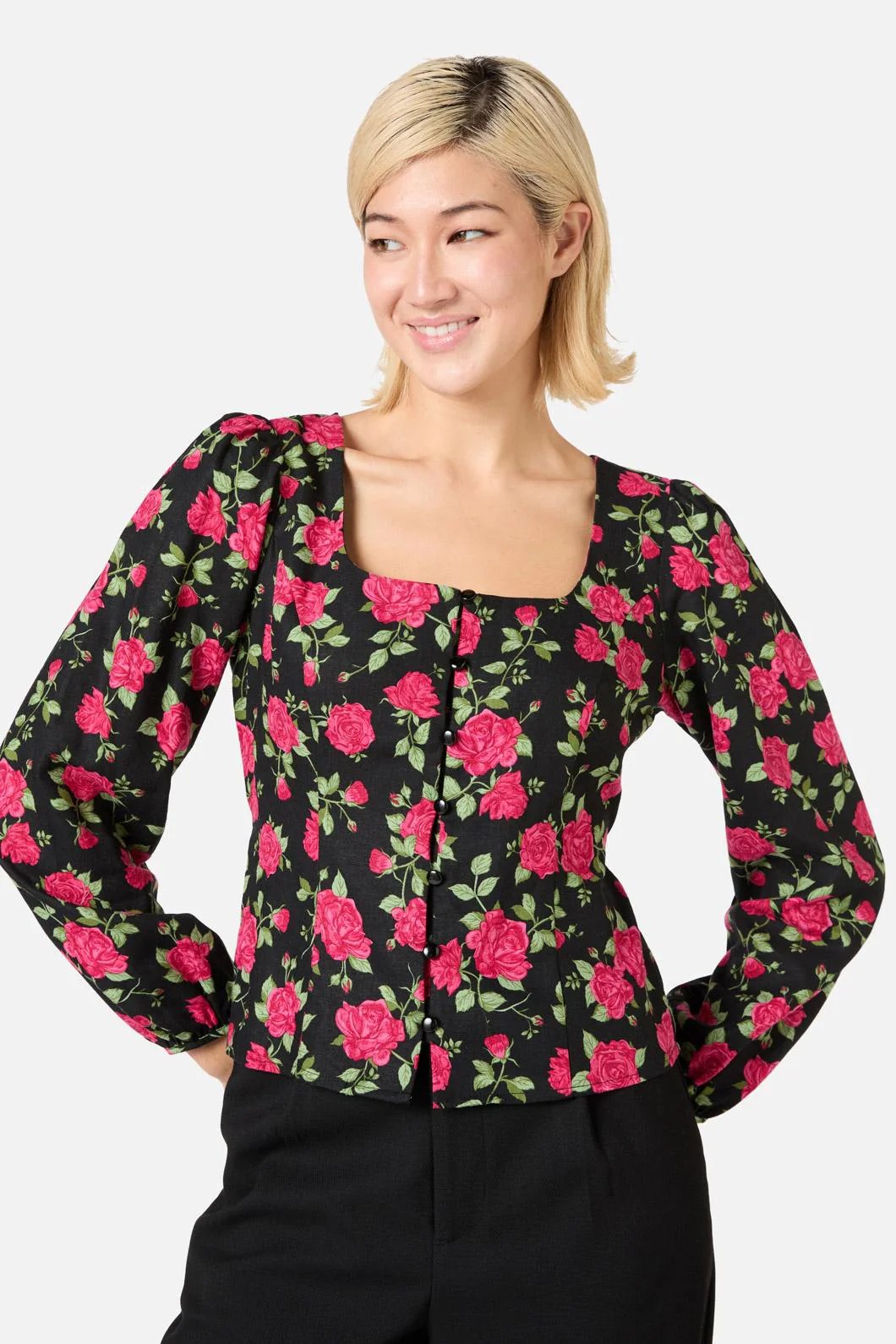 Winter Rose Blouse Top