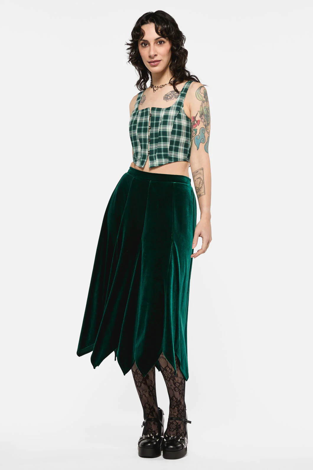 Keeper Of The Woods Tartan Corset Top