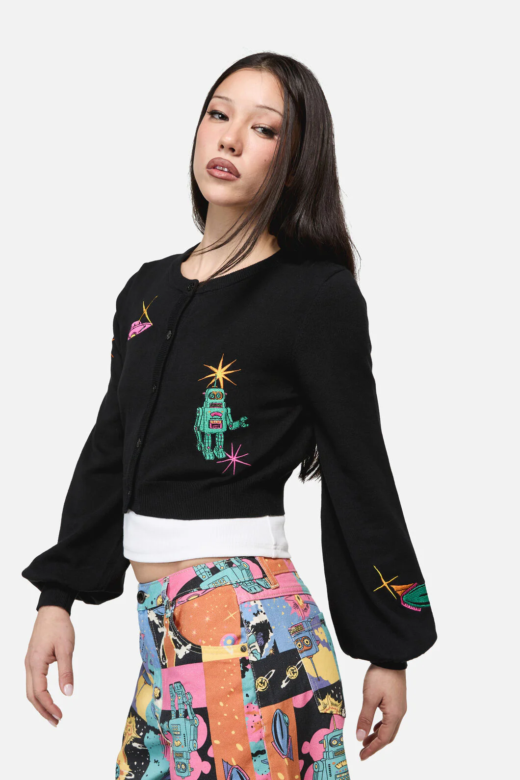 Galactic Print Cardigan