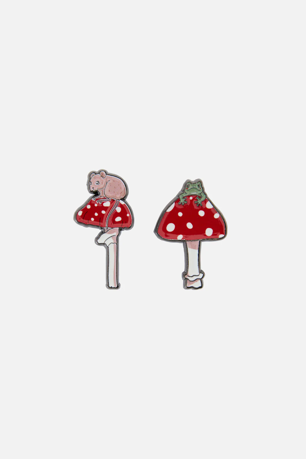 Frog Mouse Shroom Pin Set