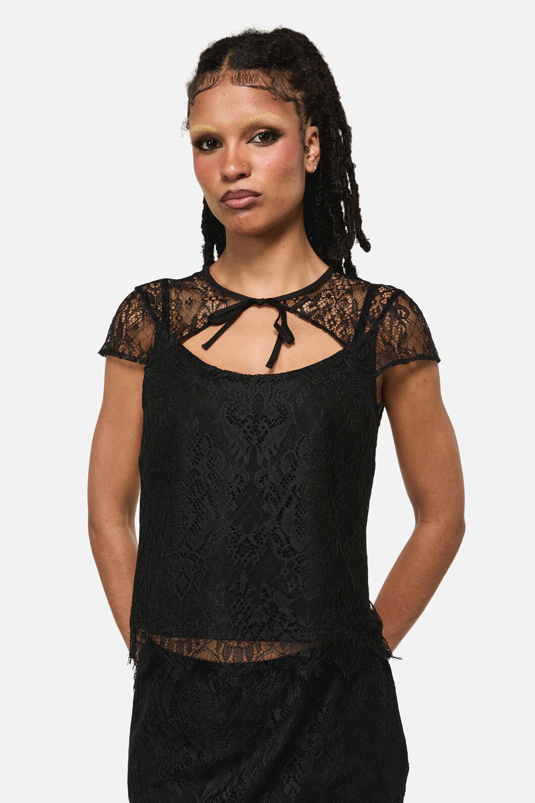 Ellen Lace Goth Formal Blouse