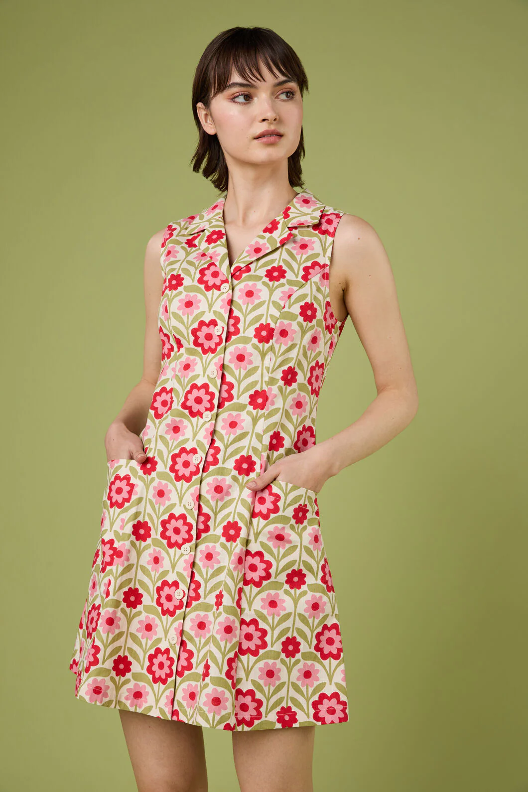 Cleo Geo Mini Collared Dress