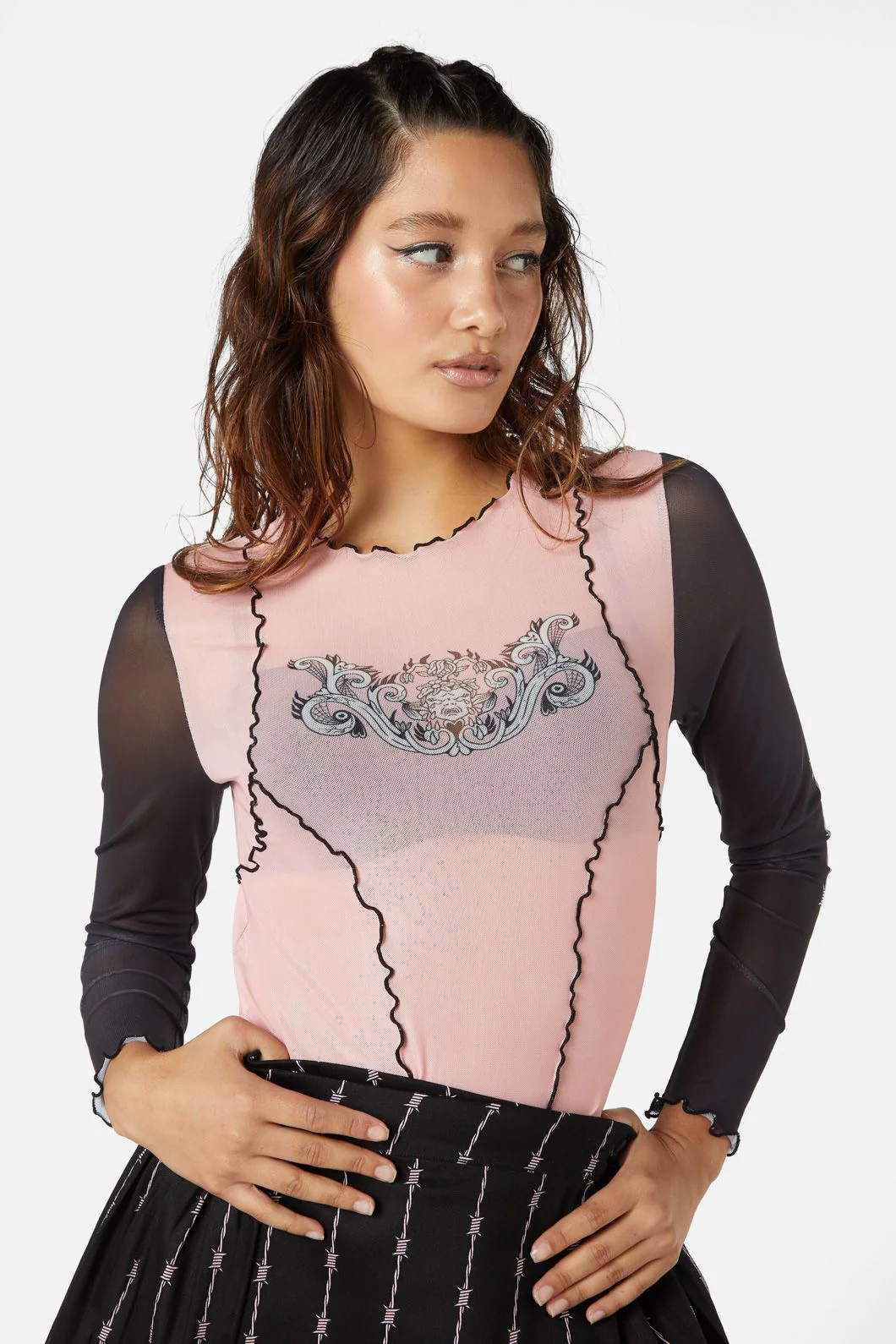 Manic Babylock Mesh Top