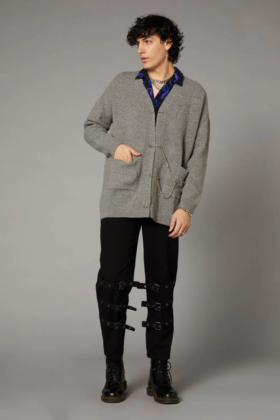 Safety Pin Goth Unisex Cardi