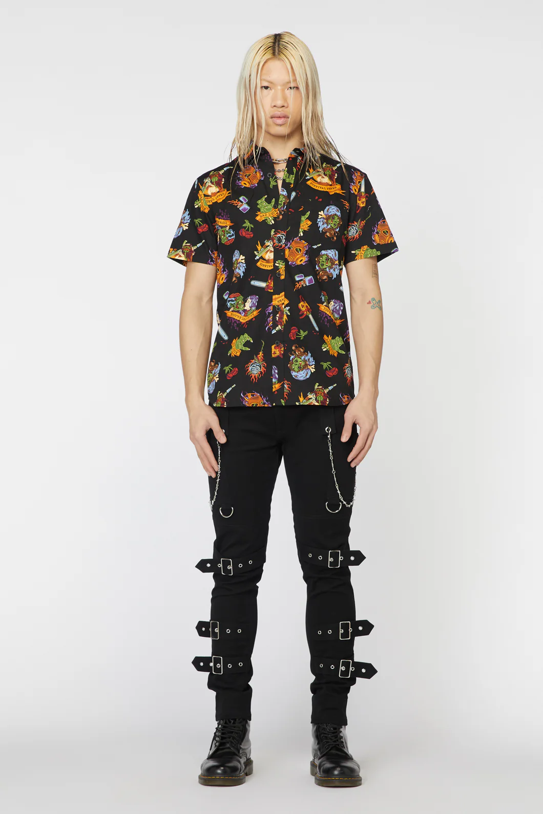 Tattoo Zombie Print Shirt