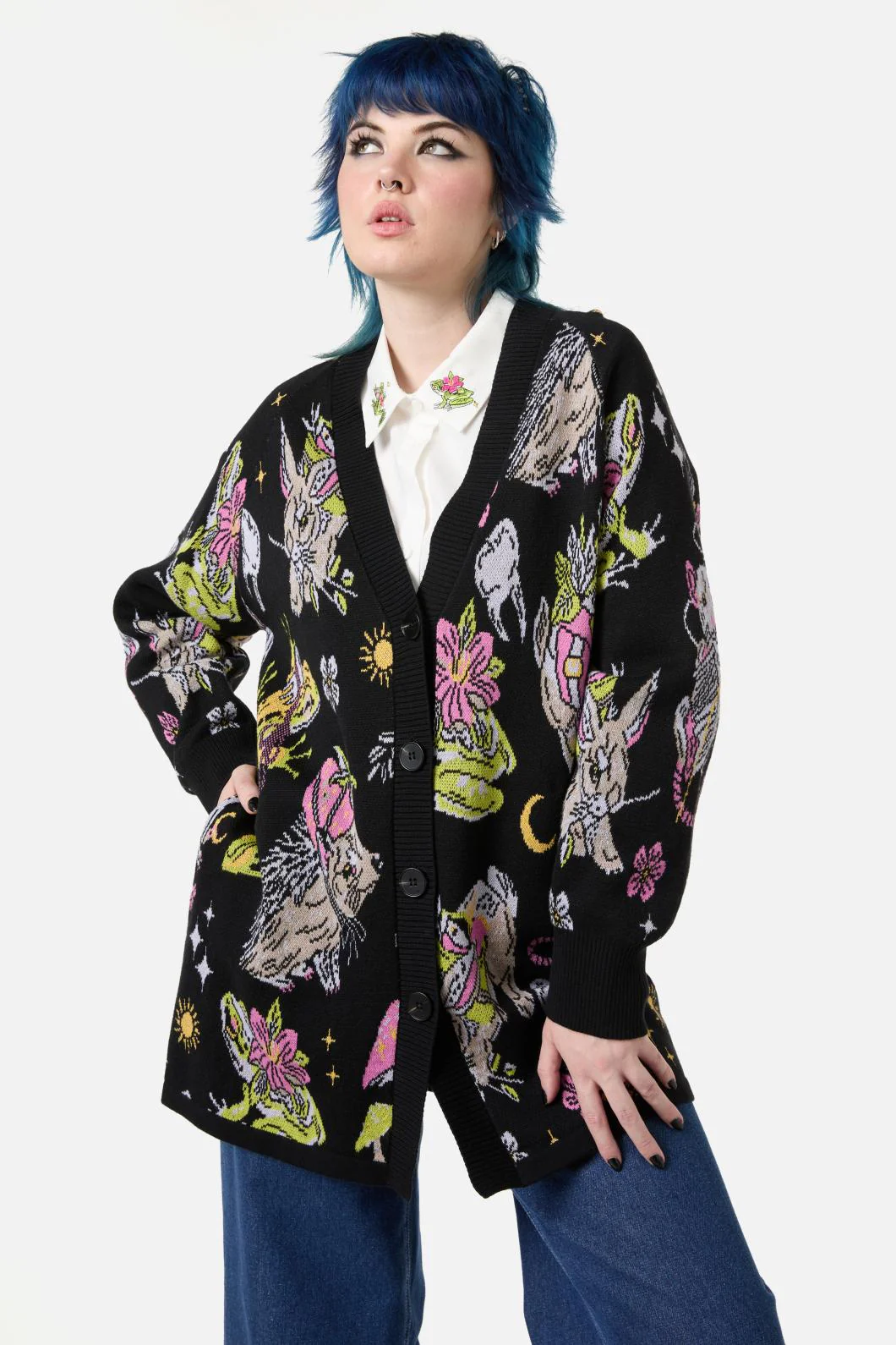 Collectors Guide Print Cardigan