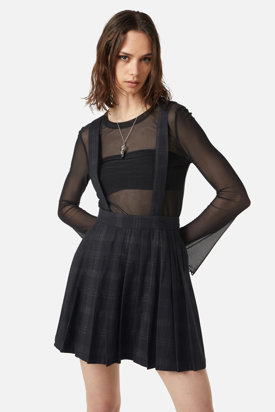 High Society Pleated Tartan Skirt