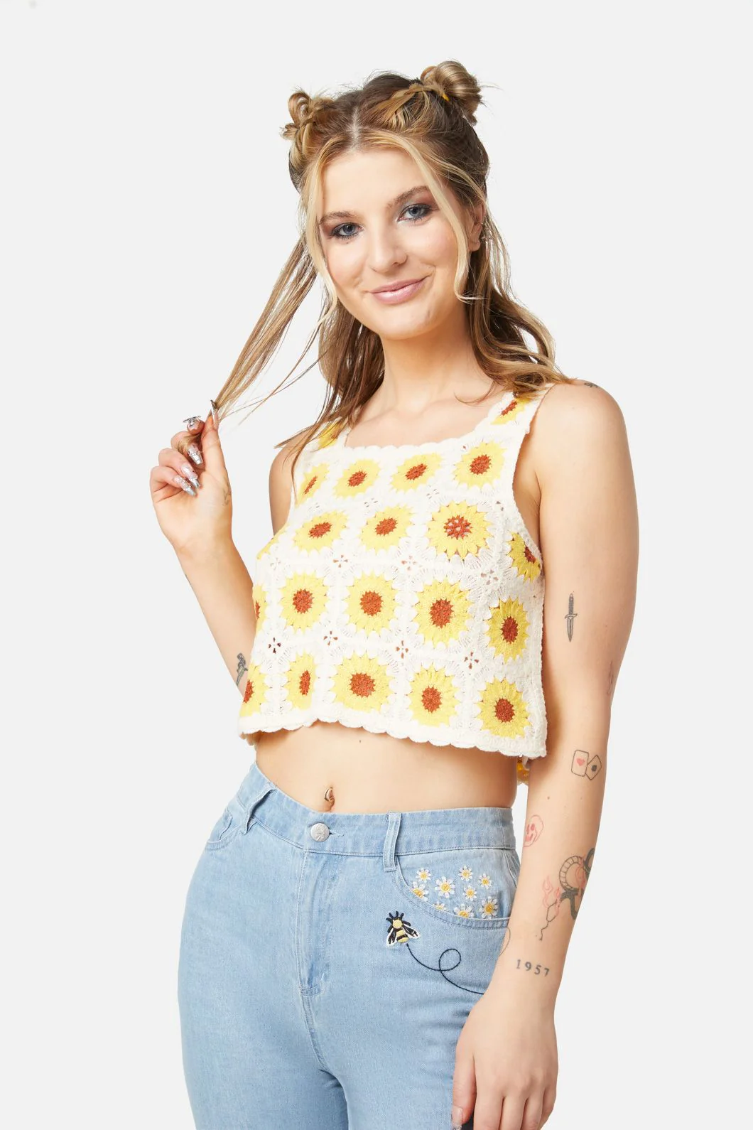 Sunflower Crochet Top