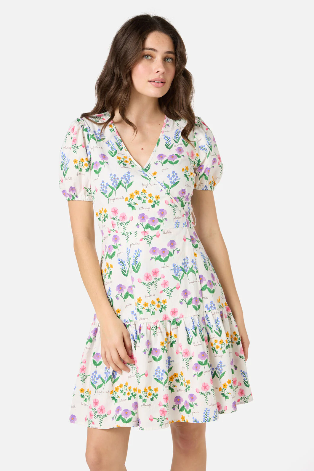 Cottage Garden Mini Wrap Dress