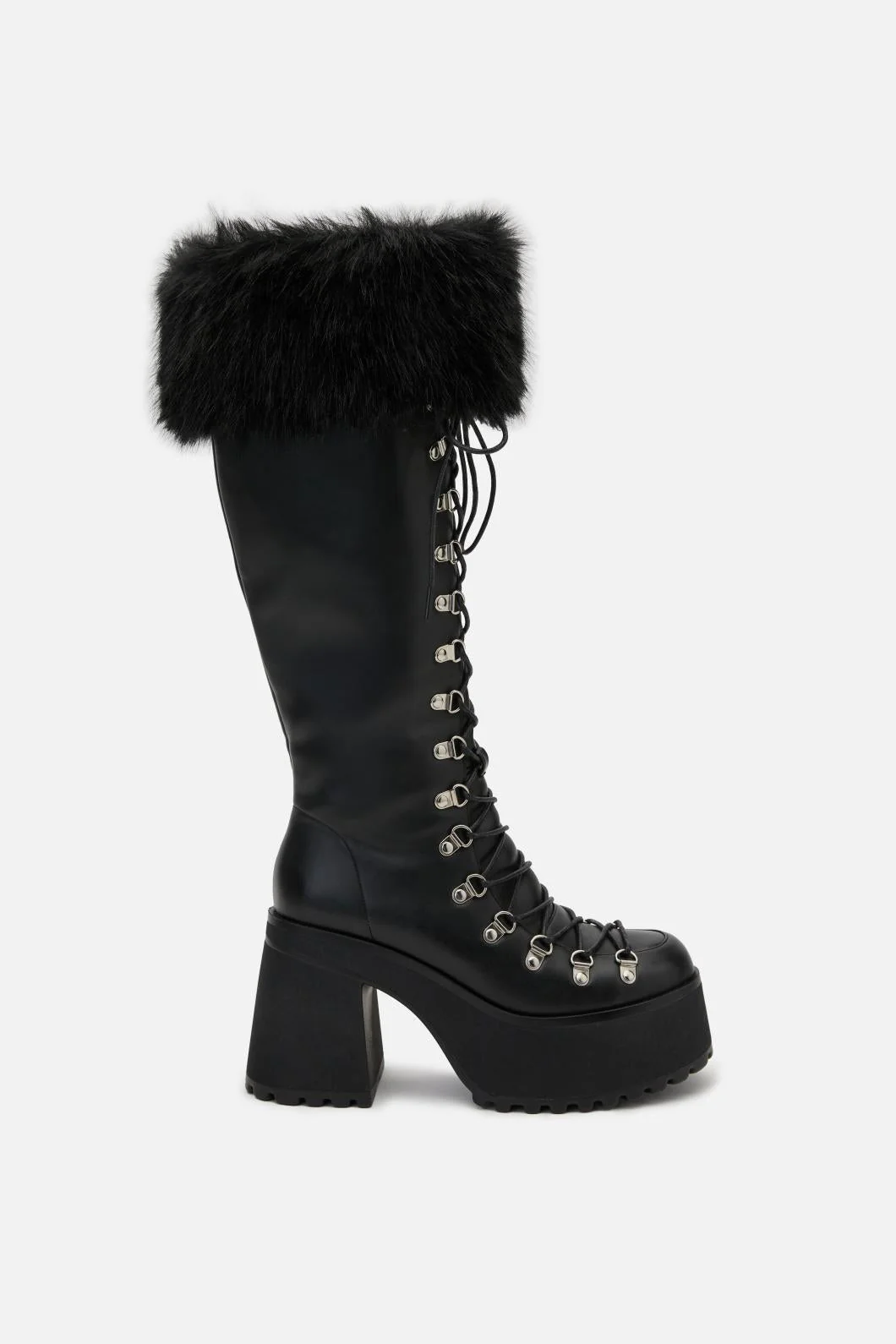 Removable Faux Fur Knee Boot