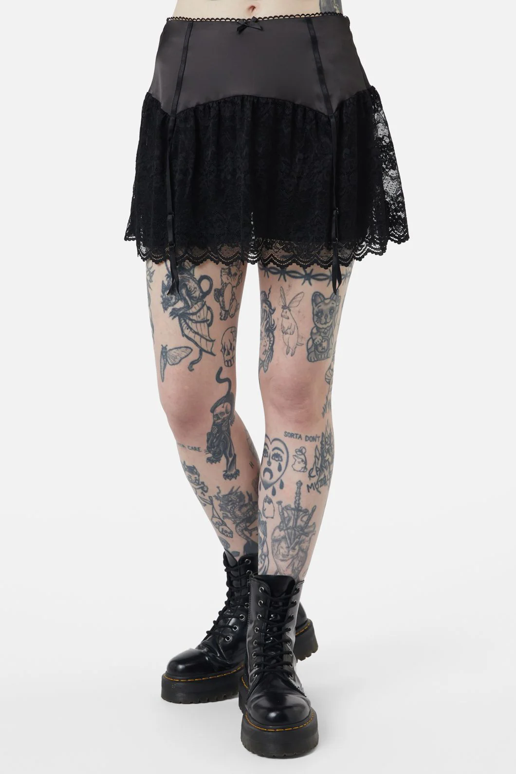 Boudoir Satin Lace Skort