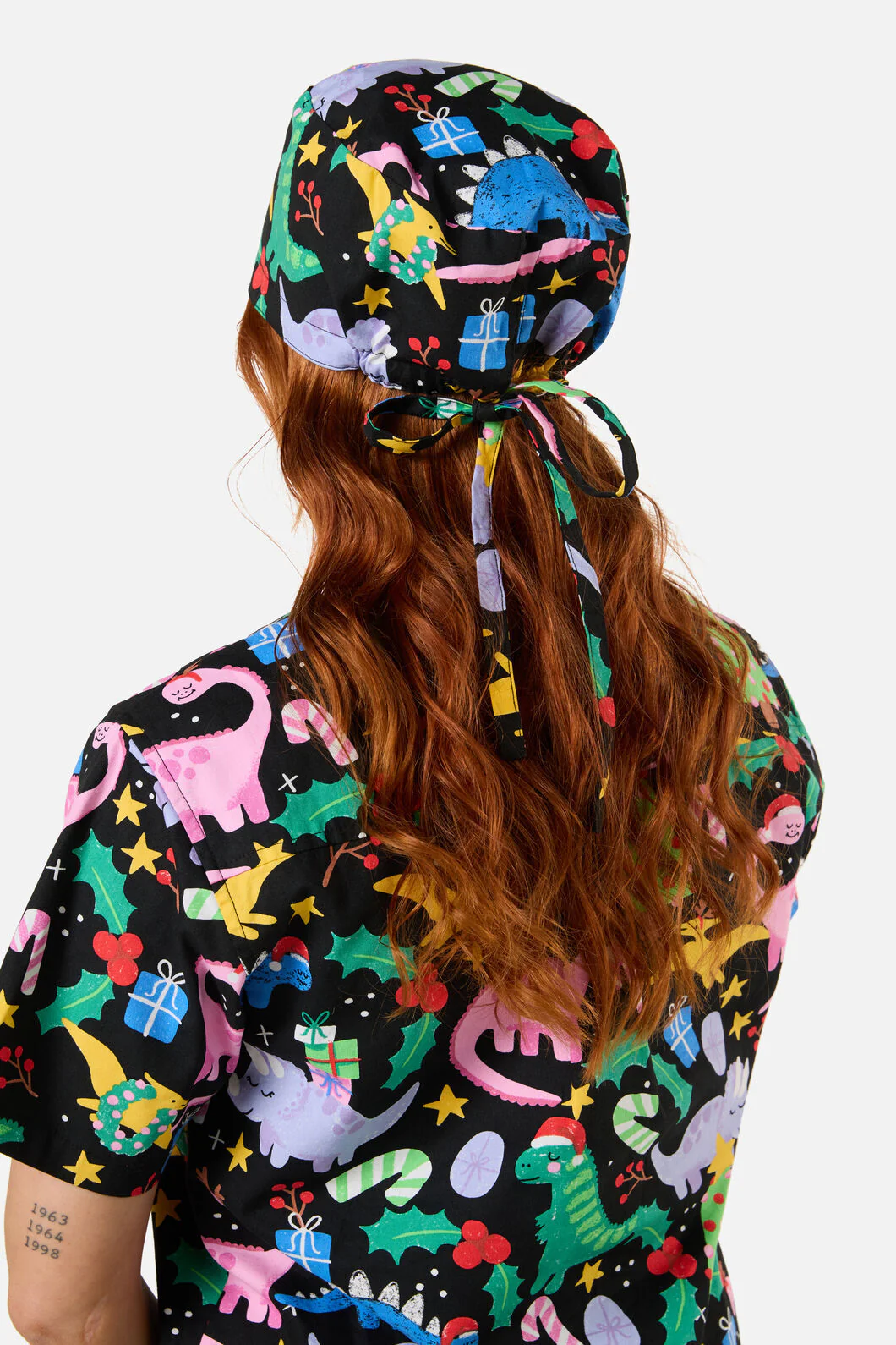 Christmas Dino's Scrub Hat