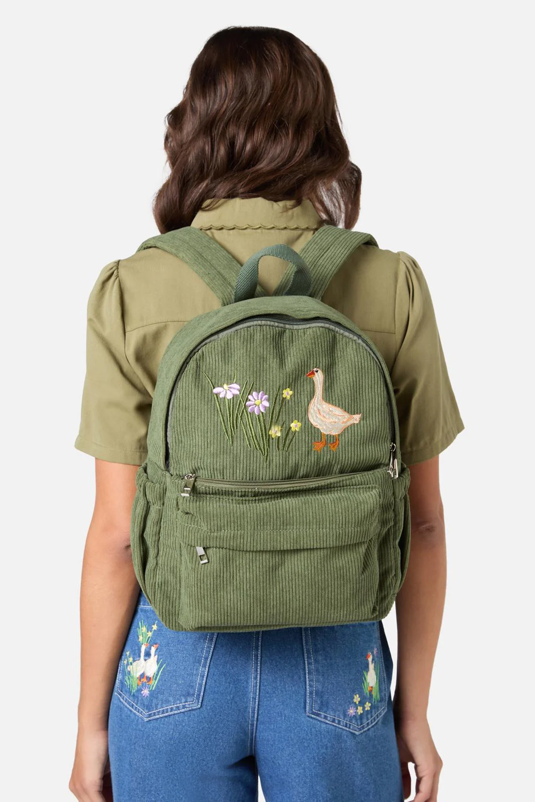 Lucy Goosey Cord Backpack