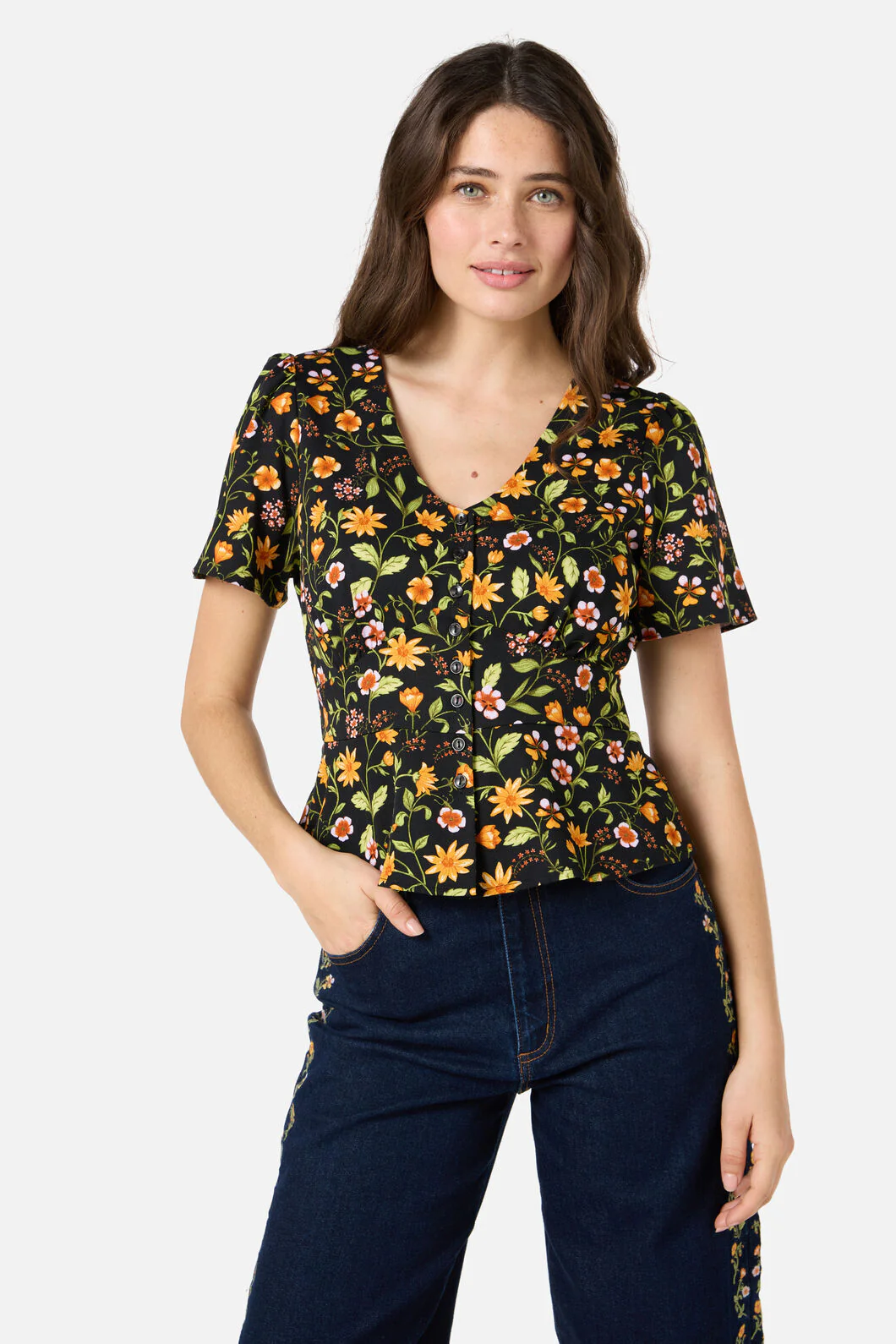 Alyssa Floral Peplum Top
