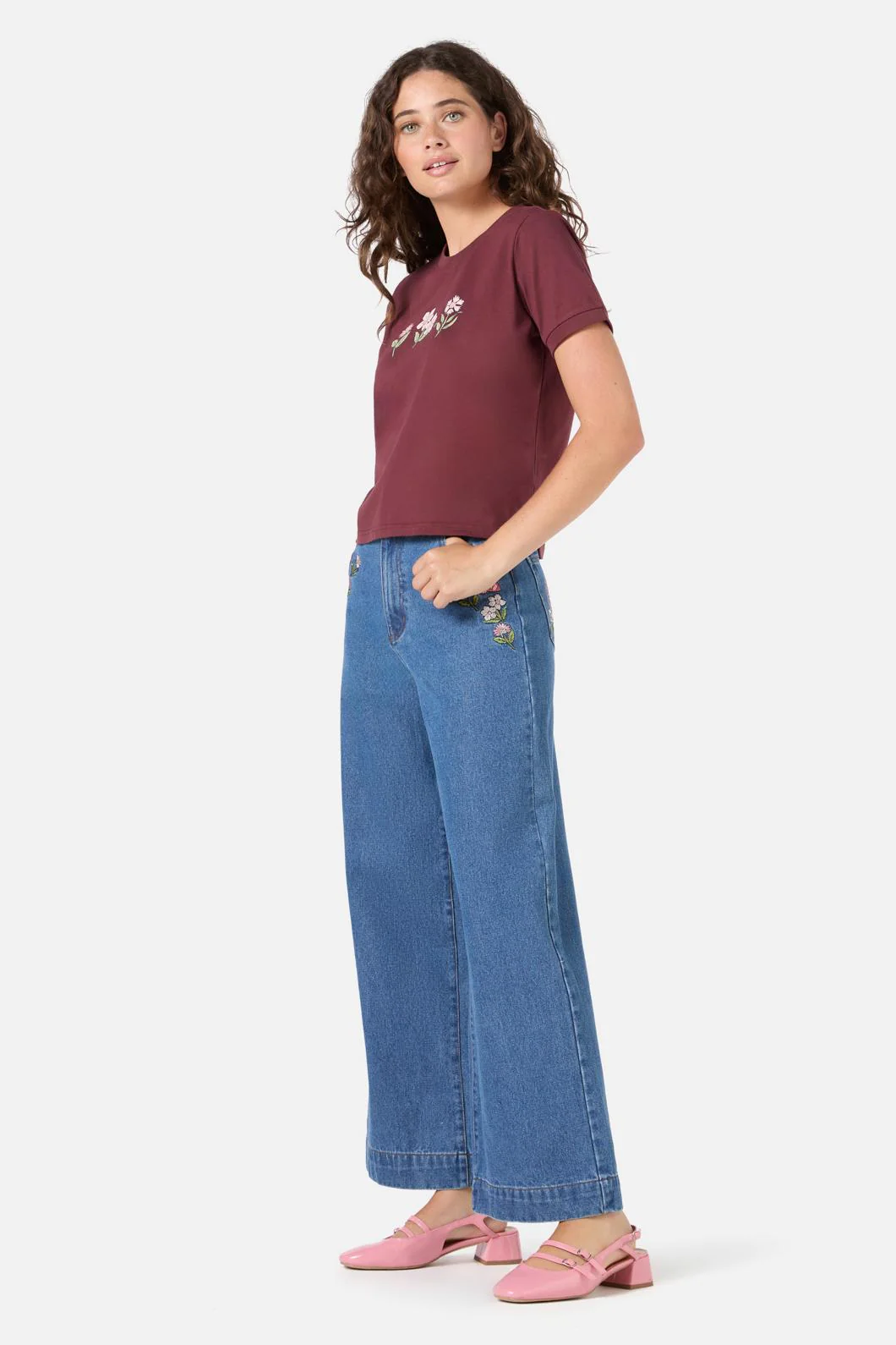 Yvette Butterfly Flower Tee