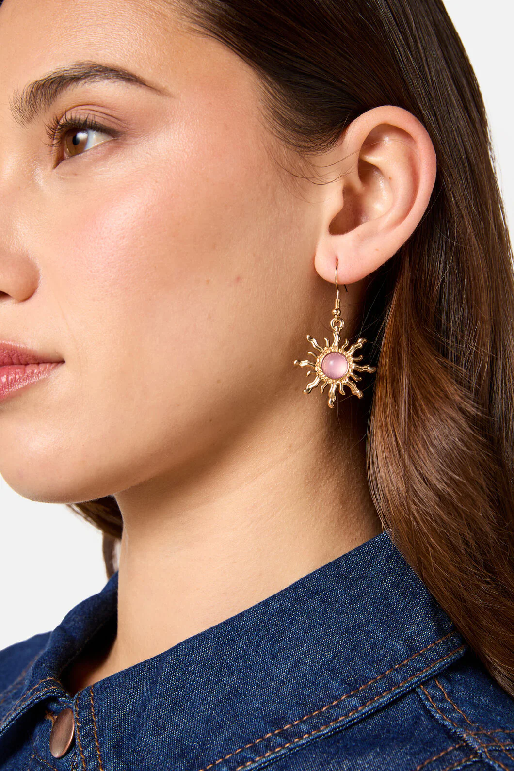 Soft Pink Sun Earrings