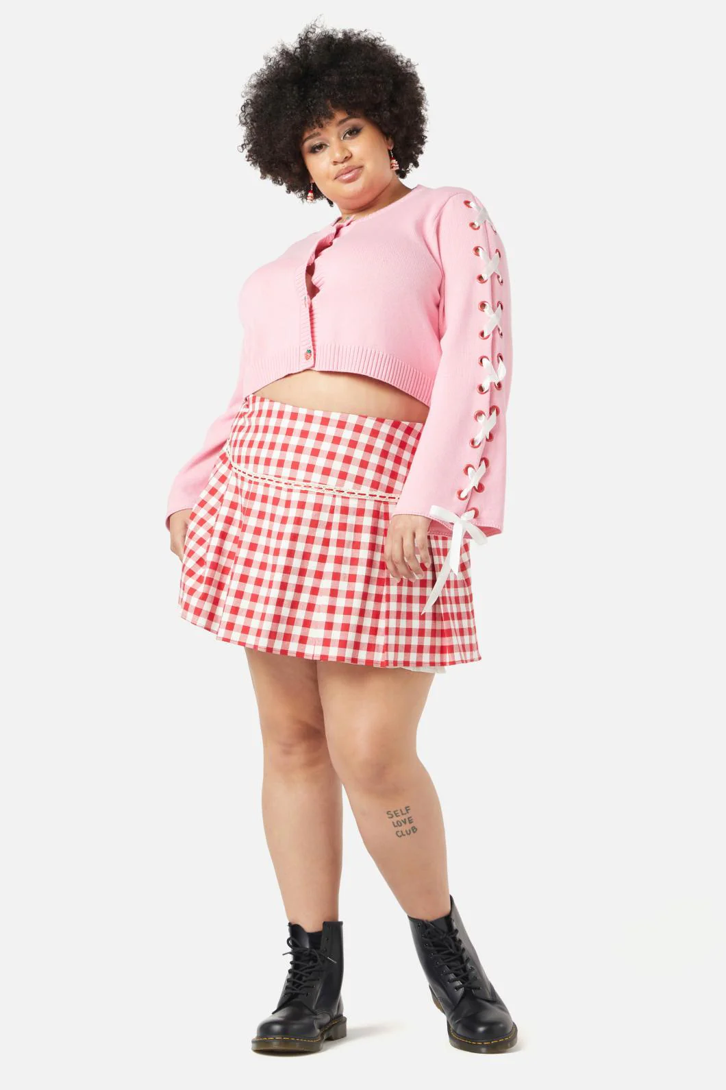 Curve Candy Lace Up Cardi