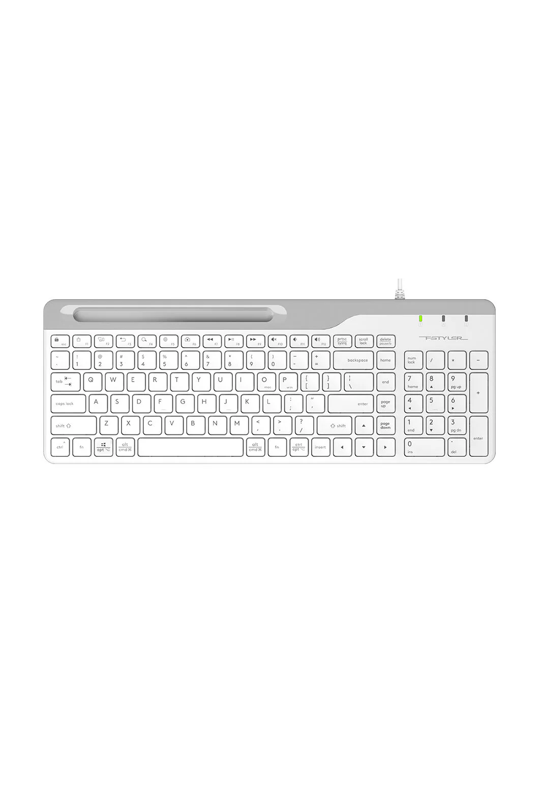 FK25 Multimedia 2-Section TKL Keyboard (White)