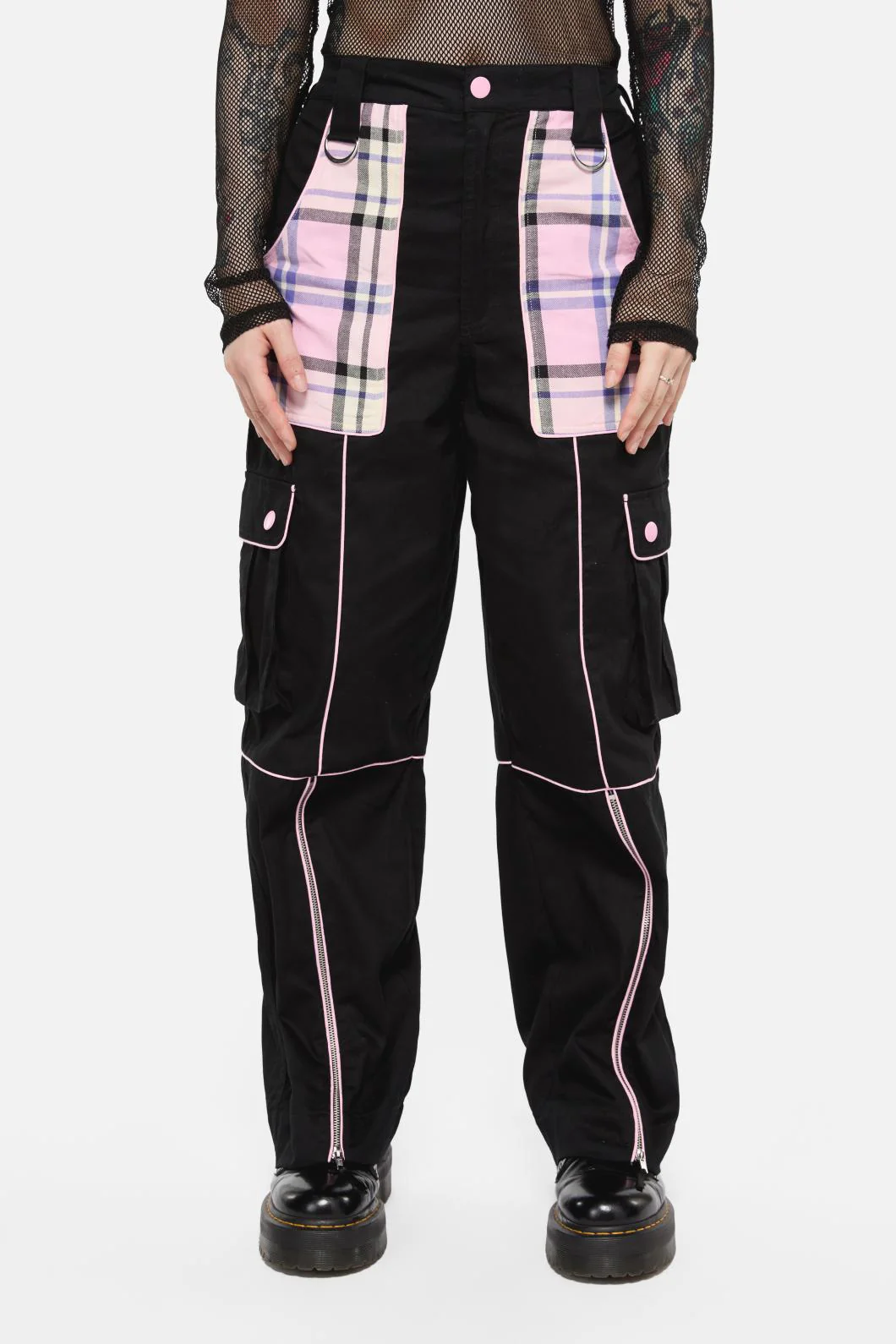 Dragon Scales Tartan Contrast Cargo