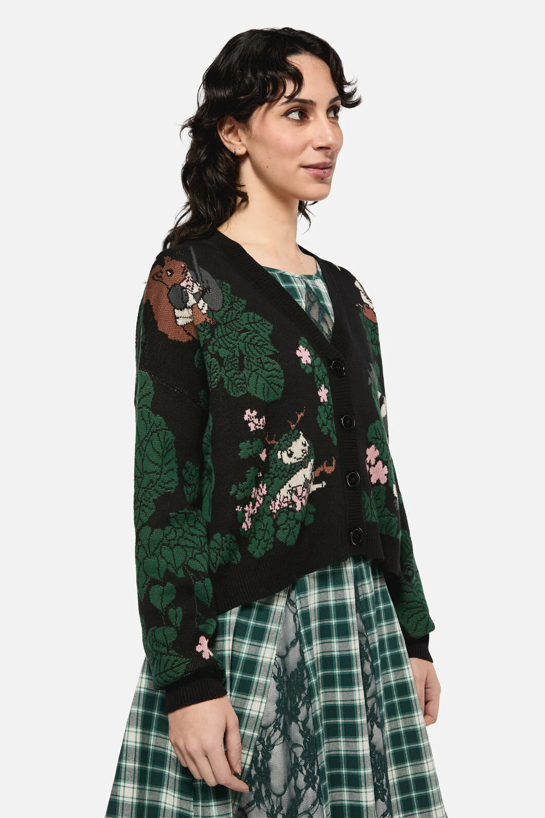 Keeper Of The Woods Graphic Knit Cardigan