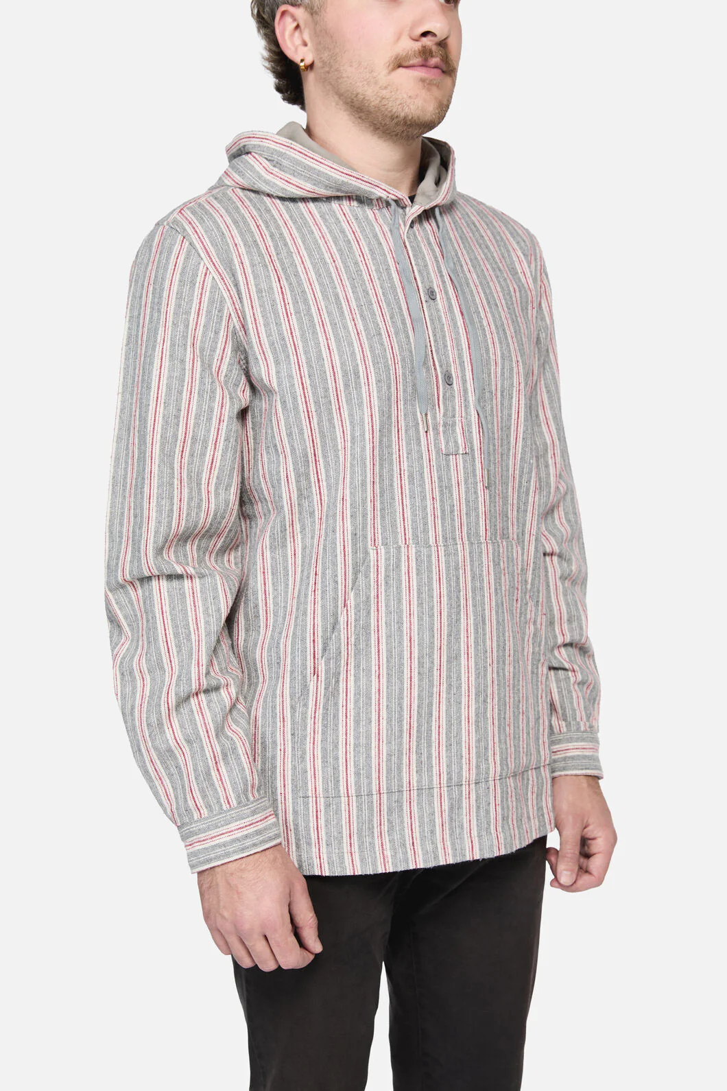 Stripe Hooded Jacket