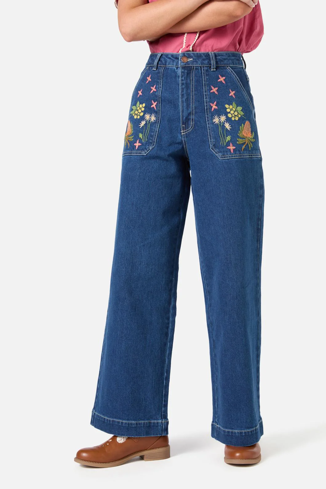 Native Embroidered Denim Jean
