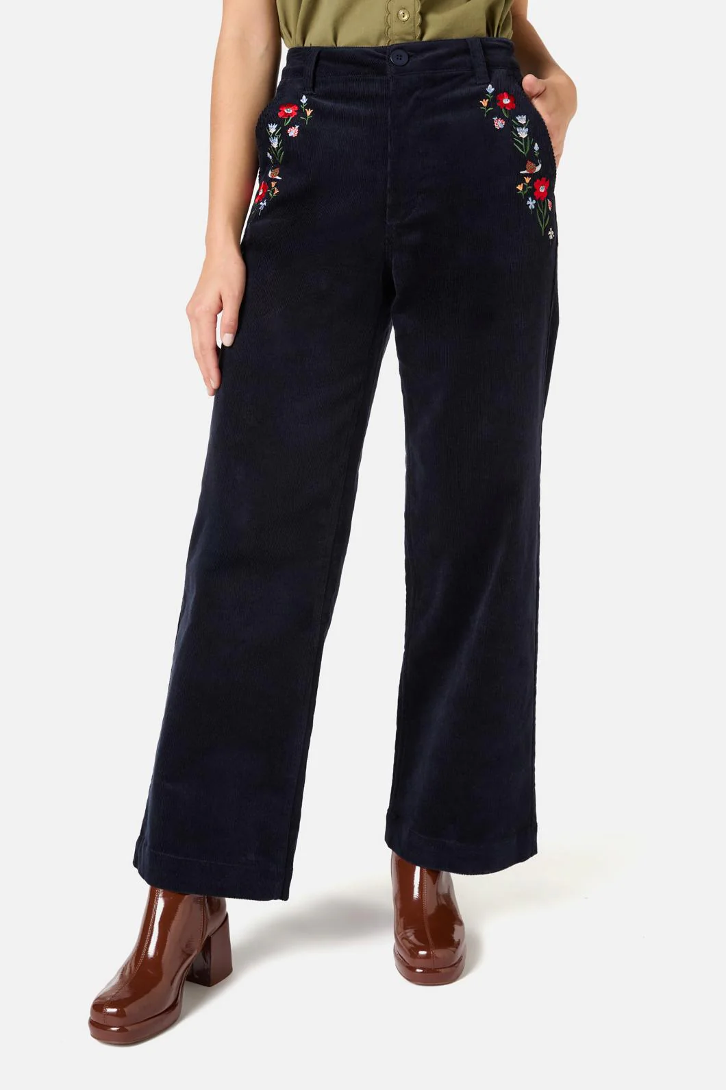 Garden Embroiderd Cord Jean