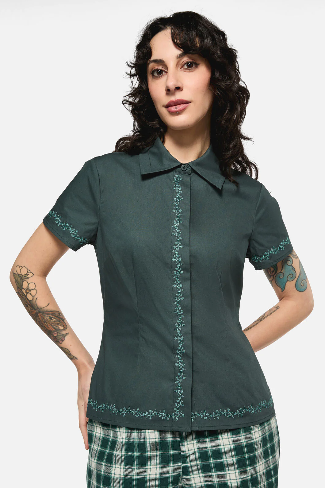 Keeper Of The Woods Embroidered Trim Blouse