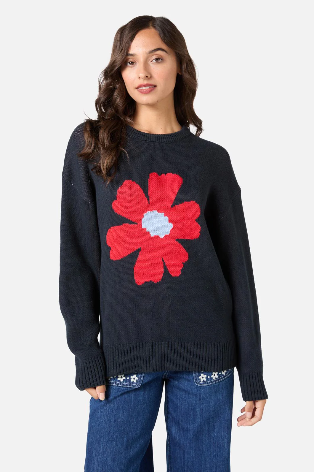 Big Flower Knit Jumper