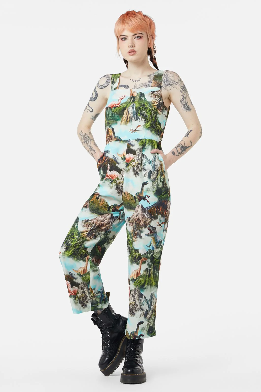 Triassic Scene Printed Jumpsuit