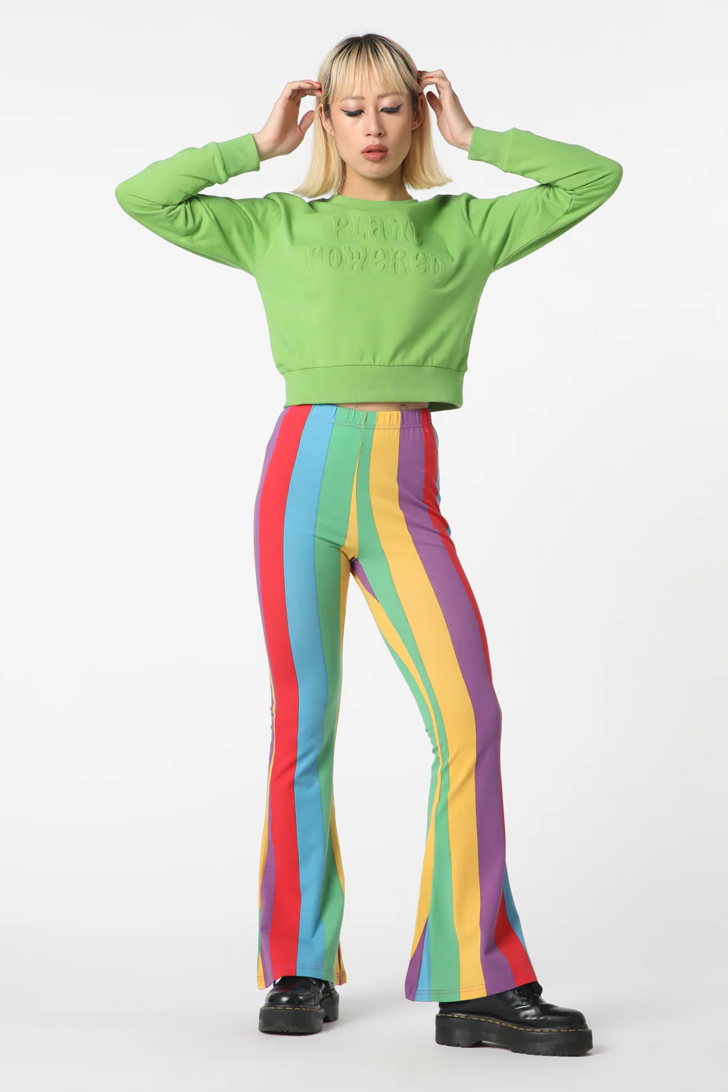 Rainbow Stripes Flare Pant