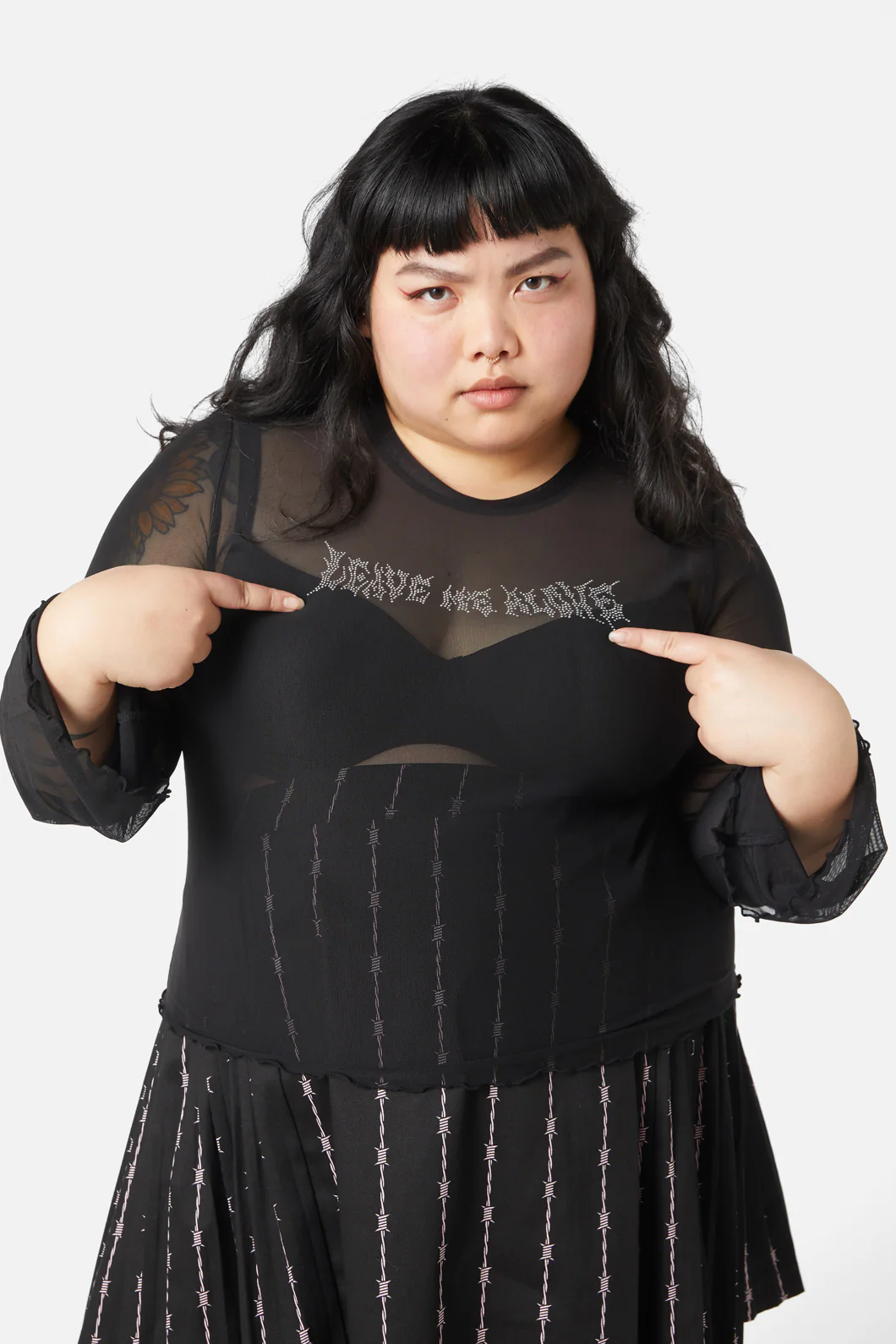 Curve Diamante Leave Me Alone Top