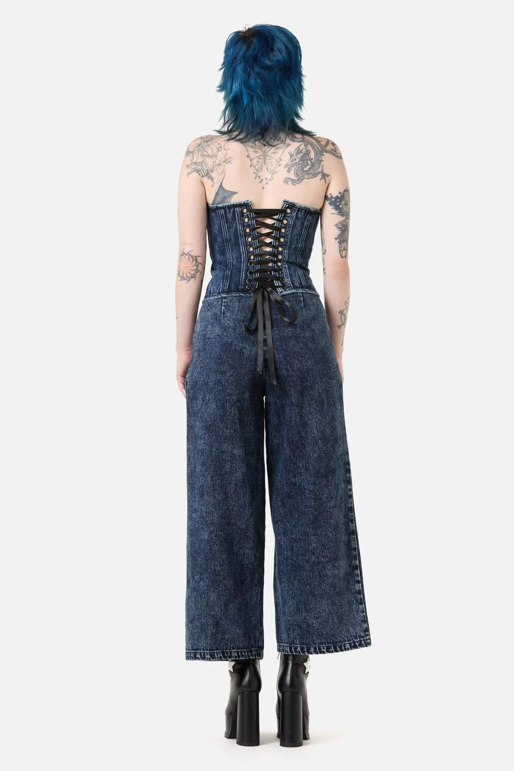 Never Mind The Denim Corset Top